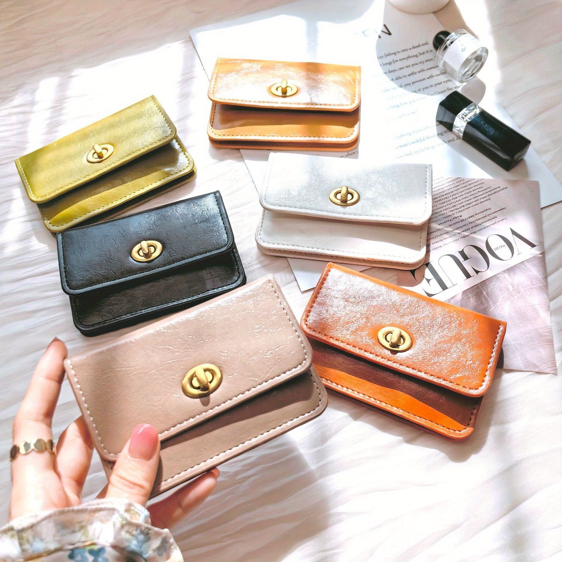 Vintage Fashion Postcards - Vintage Style PU Coin Purse, Mini