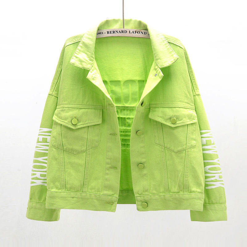 Patchwork Jean Jacket - 2021 Short Denim Jacket Women Spring