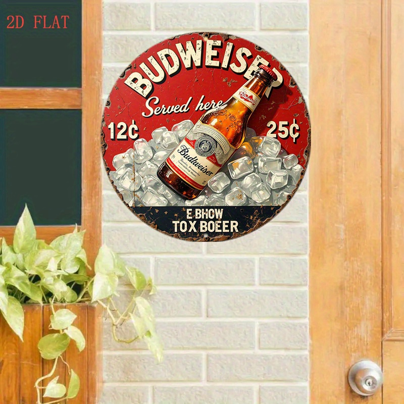 1pc Vintage Beer Logo Metal Wa - مراجعة Vintage Fashion Plates وسعره