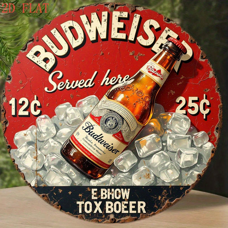 1pc Vintage Beer Logo Metal Wa - مراجعة Vintage Fashion Plates وسعره