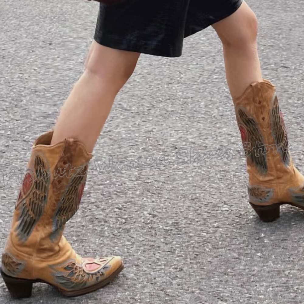 Embroidered Cowboy Western Boo - مراجعة Vintage Fashion Boots وسعره
