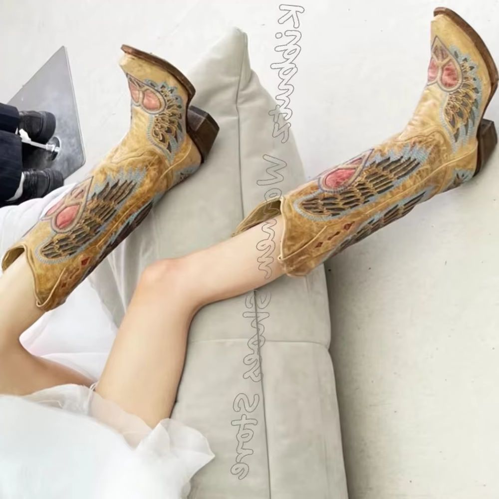 Embroidered Cowboy Western Boo - مراجعة Vintage Fashion Boots وسعره