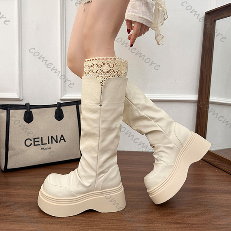Comemore Gothic Lace Platform  - مراجعة Vintage Fashion Boots وسعره