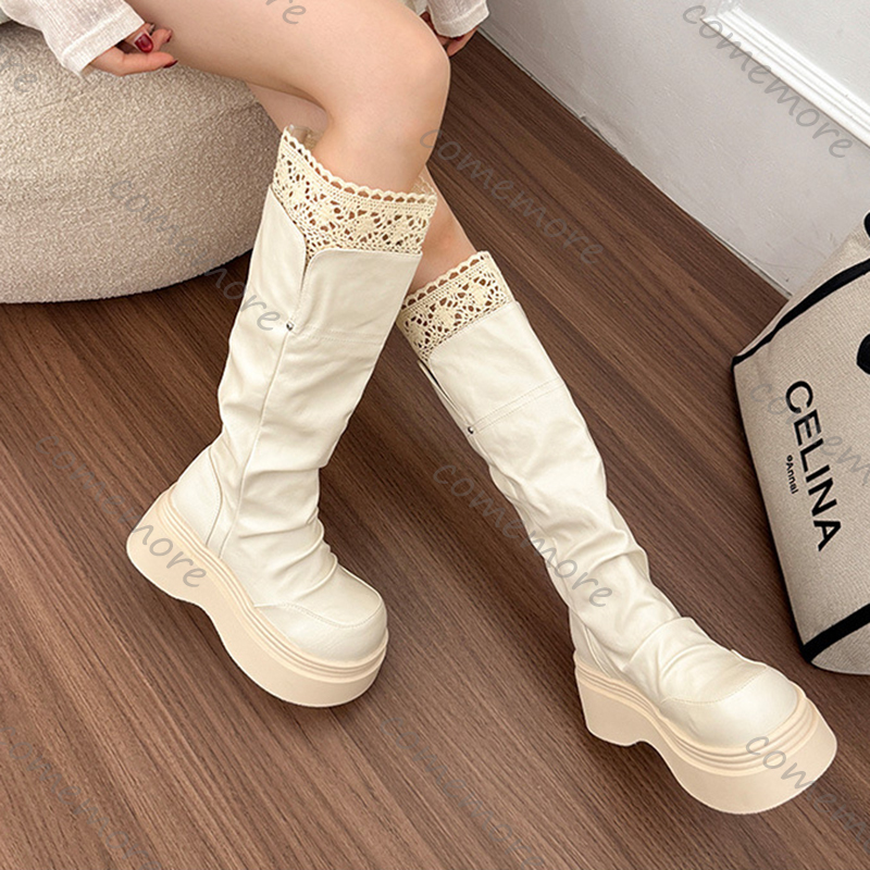 Comemore Gothic Lace Platform  - مراجعة Vintage Fashion Boots وسعره