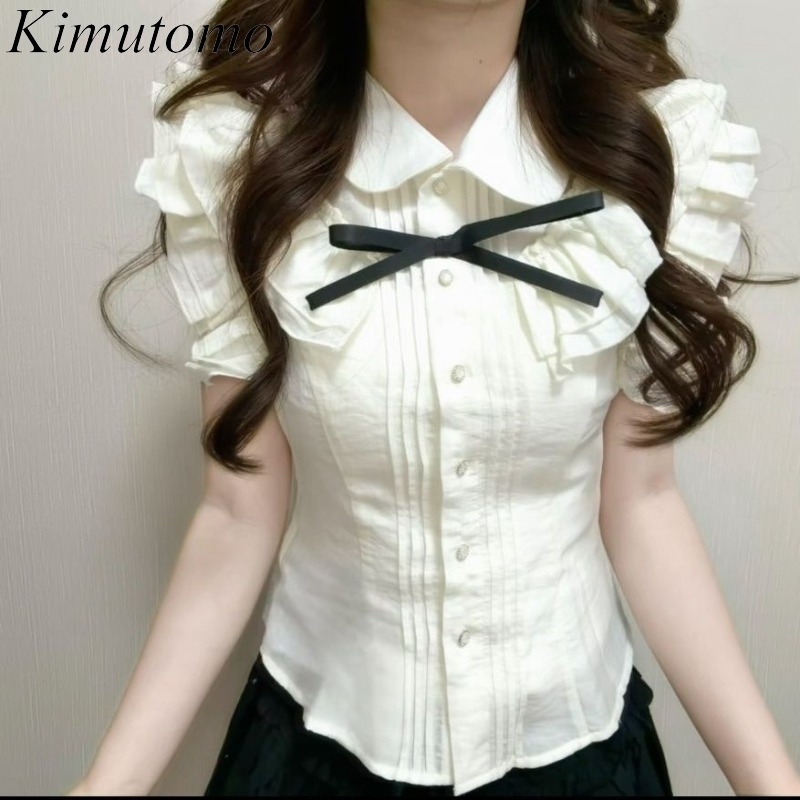 Kimutomo Shirts Women Vintage  - مراجعة Vintage Fashion Style Female وسعره