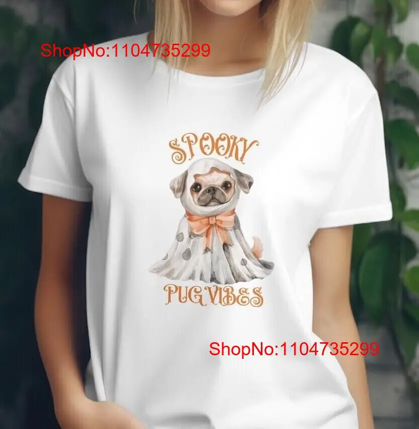 Spooky Pug Vibes T Shirt Ghost - مراجعة Vintage Vibes Fashion وسعره