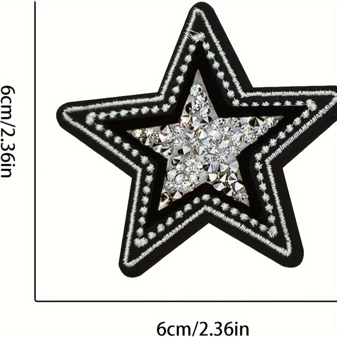 5 PCS Black and White Twinkle  - مراجعة Patchwork Jean Jacket وسعره