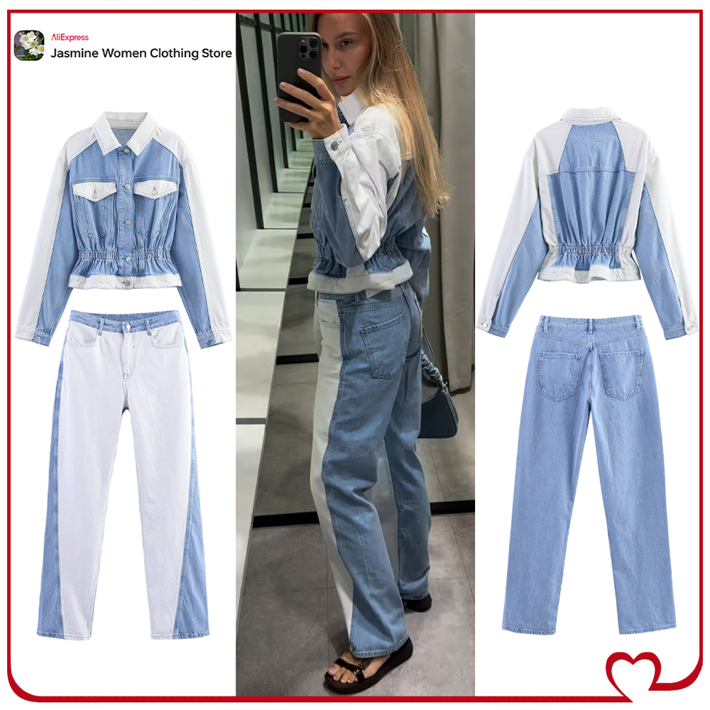 Casual Cowgirl Co-ord Sets Sty - مراجعة Patchwork Jean Jacket وسعره