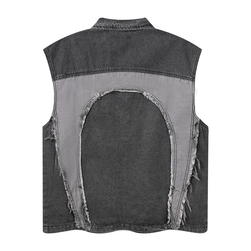 European and American mens Lap - مراجعة Patchwork Jean Jacket وسعره