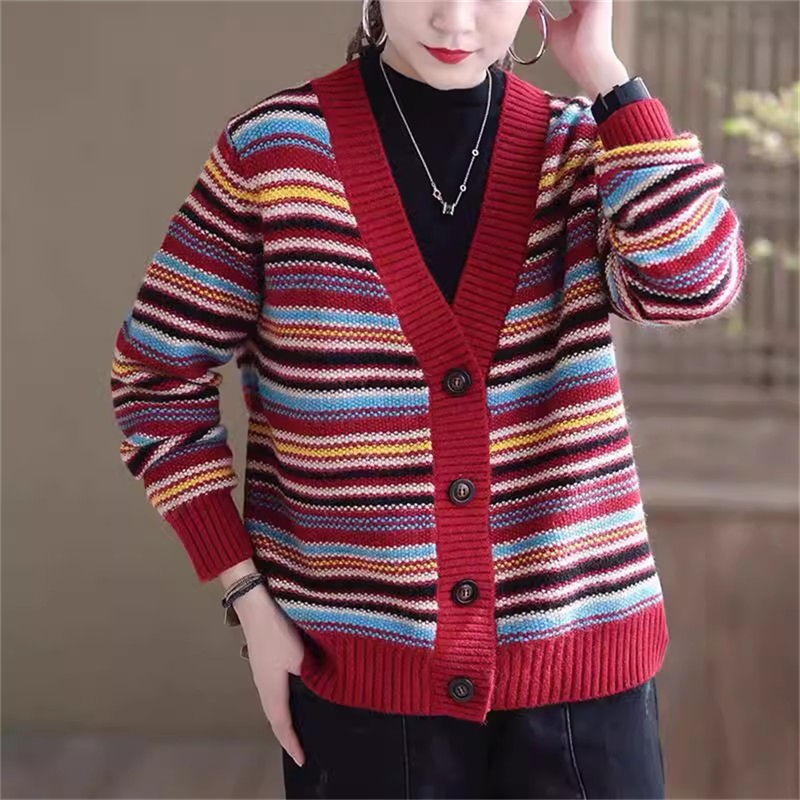 Spring Autumn Knitted Top Wome - مراجعة Vintage Fashion Postcards وسعره