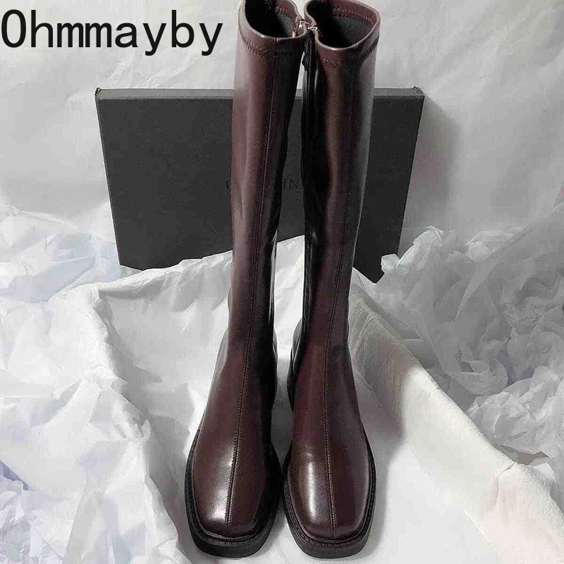Vintage Thick Heel Women Knee  - مراجعة Vintage Fashion Boots وسعره
