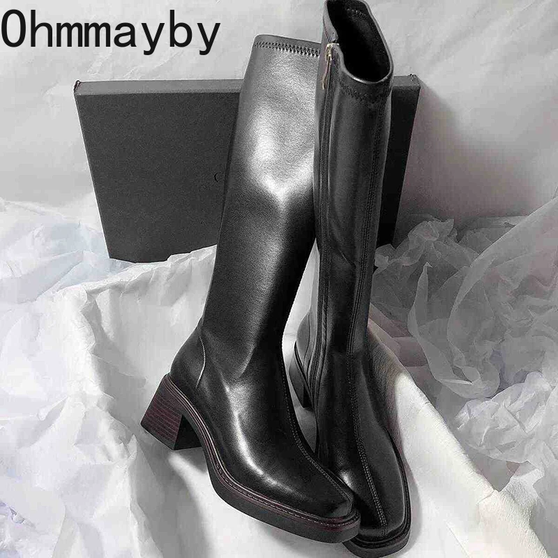 Vintage Thick Heel Women Knee  - مراجعة Vintage Fashion Boots وسعره
