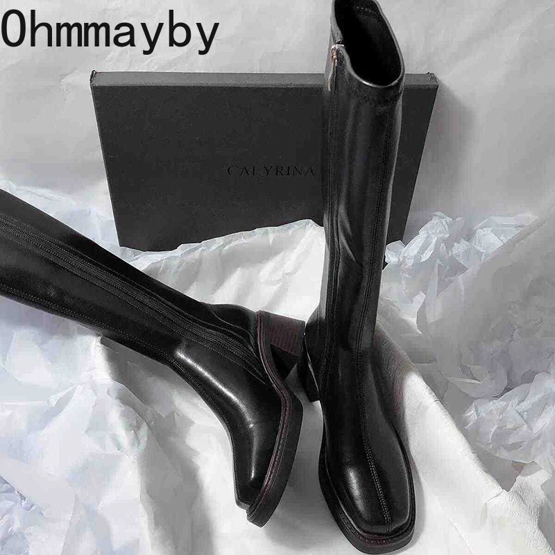Vintage Thick Heel Women Knee  - مراجعة Vintage Fashion Boots وسعره