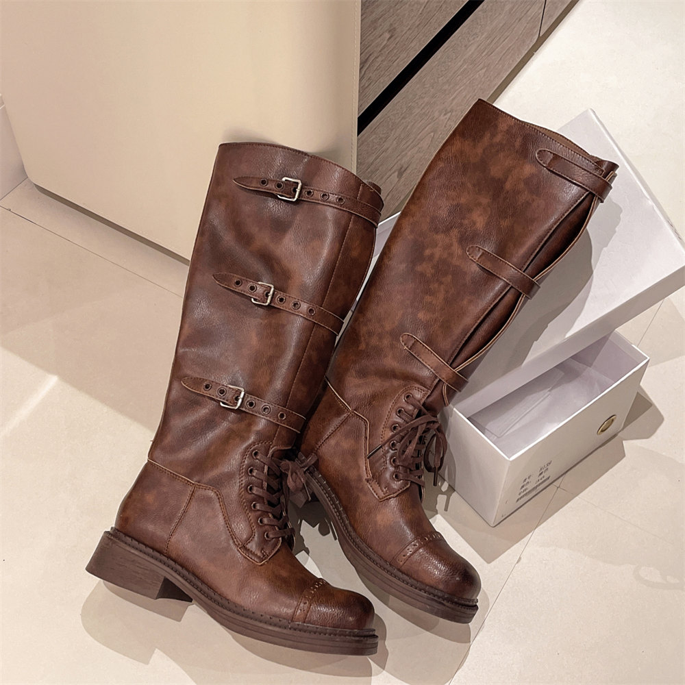 Women's Knee High Boots Vintag - مراجعة Vintage Fashion Boots وسعره