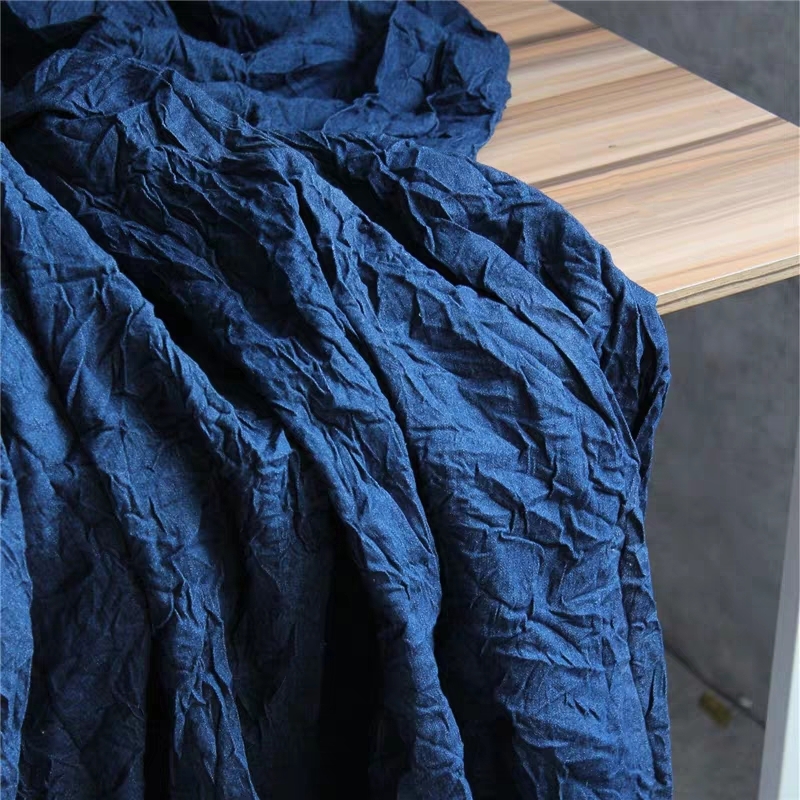 Blue Pleated Denim Cotton Fabr - مراجعة Patchwork Jean Jacket وسعره
