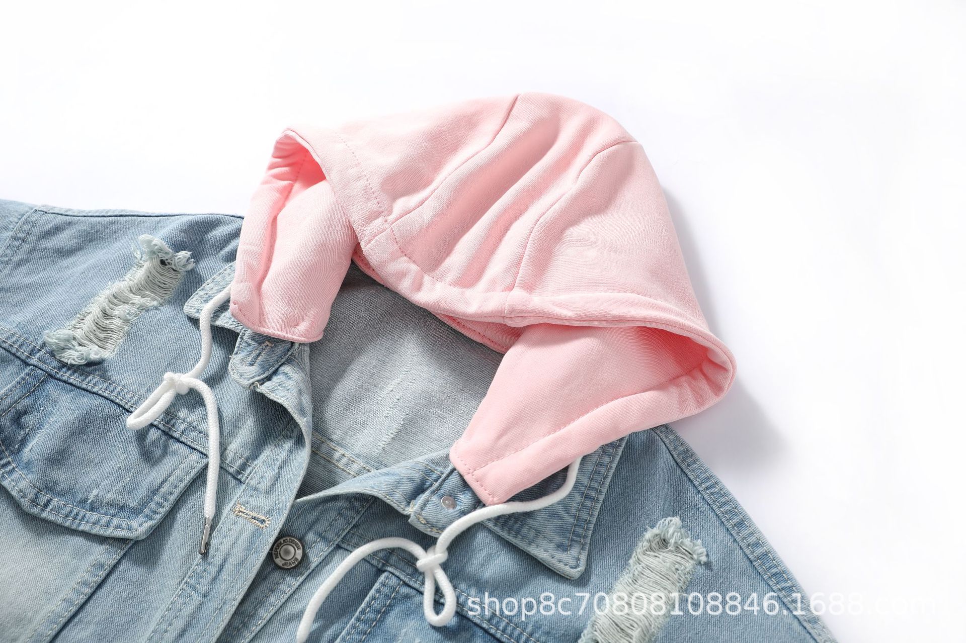 European Style Loose Hooded Pa - مراجعة Patchwork Jean Jacket وسعره