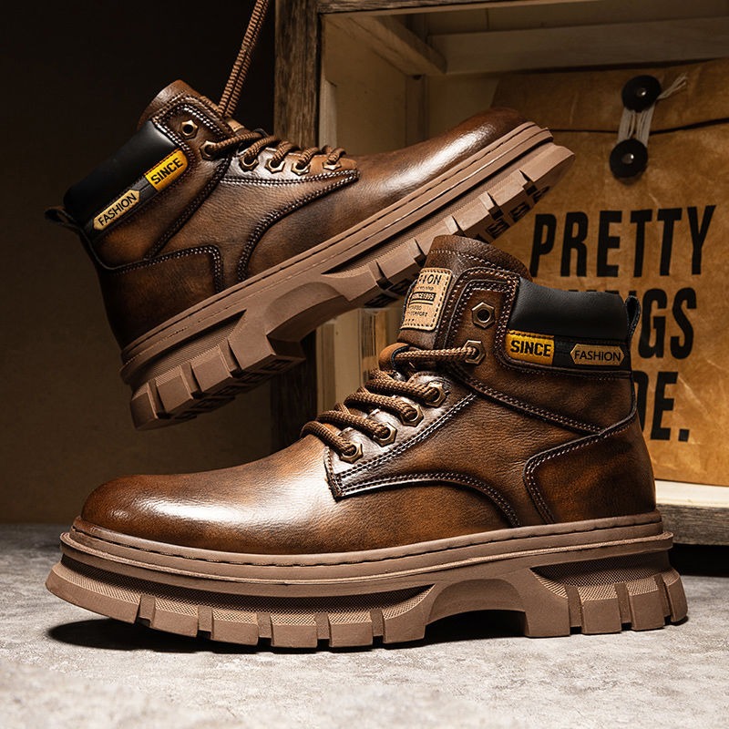 Vintage Men Platform Ankle Boo - مراجعة Vintage Fashion Boots وسعره