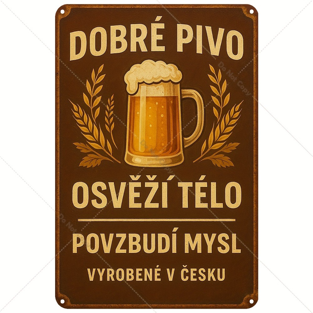 Vintage Czech Beer Metal Sign  - مراجعة Vintage Fashion Plates وسعره