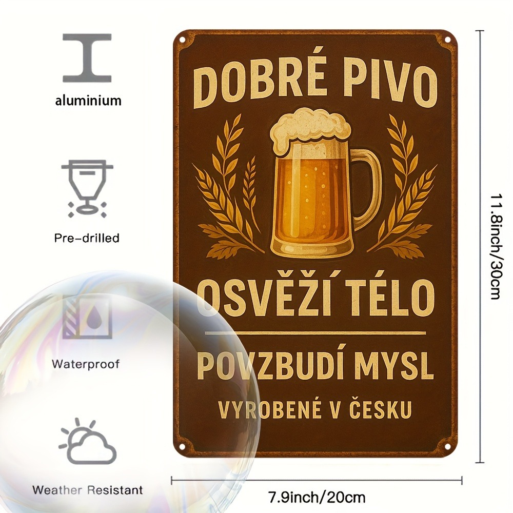 Vintage Czech Beer Metal Sign  - مراجعة Vintage Fashion Plates وسعره