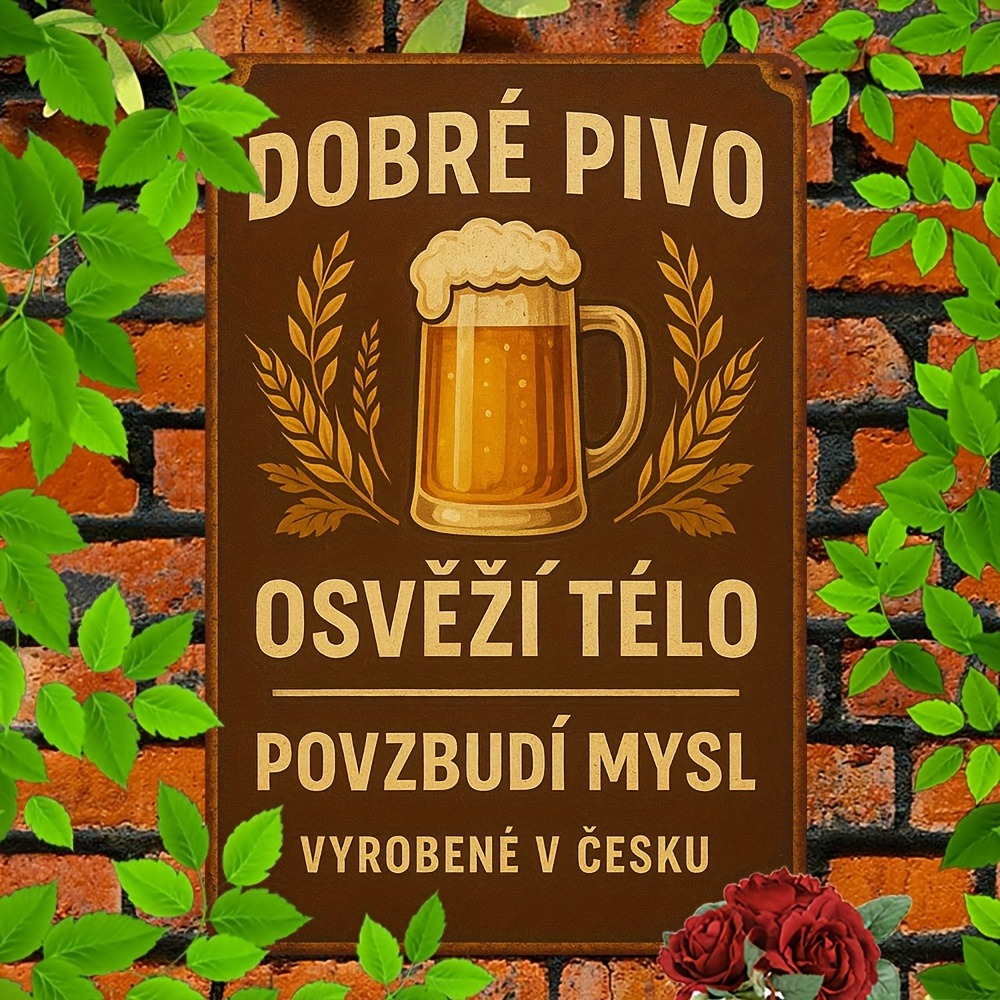 Vintage Czech Beer Metal Sign  - مراجعة Vintage Fashion Plates وسعره