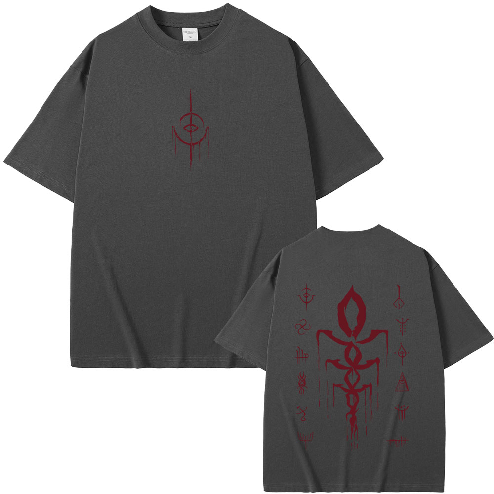 Game Bloodborne Logo Print T-s - مراجعة Vintage Fashion Game وسعره