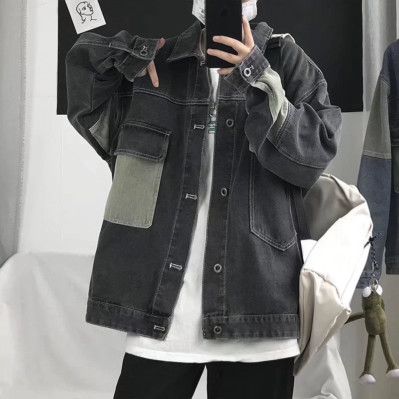 2026 Men's Casual Oversize Den - مراجعة Patchwork Jean Jacket وسعره
