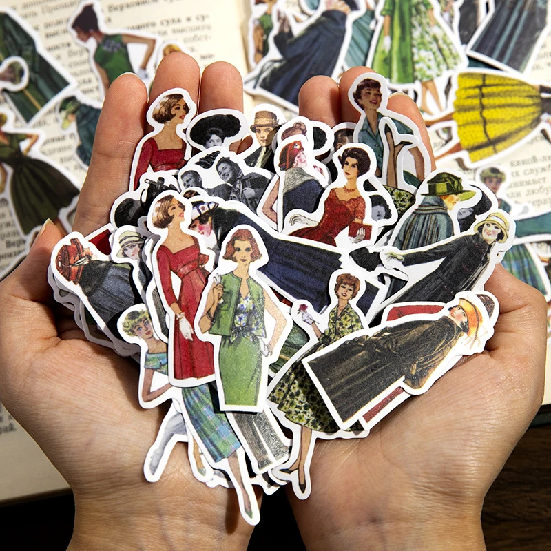 30pcs Vintage Ladies Gentleman - مراجعة Vintage Fashion Collage وسعره