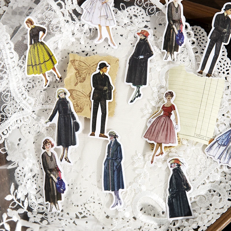 30pcs Vintage Ladies Gentleman - مراجعة Vintage Fashion Collage وسعره