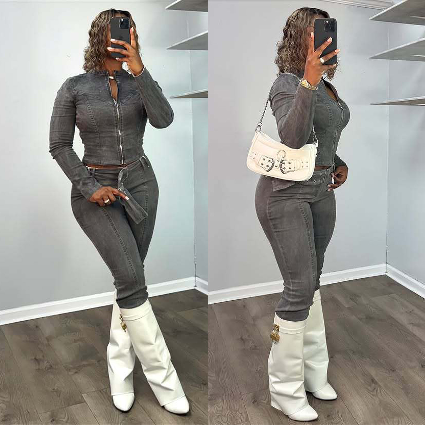 Women Denim Jean Jackets 2 Pie - مراجعة Patchwork Jean Jacket وسعره