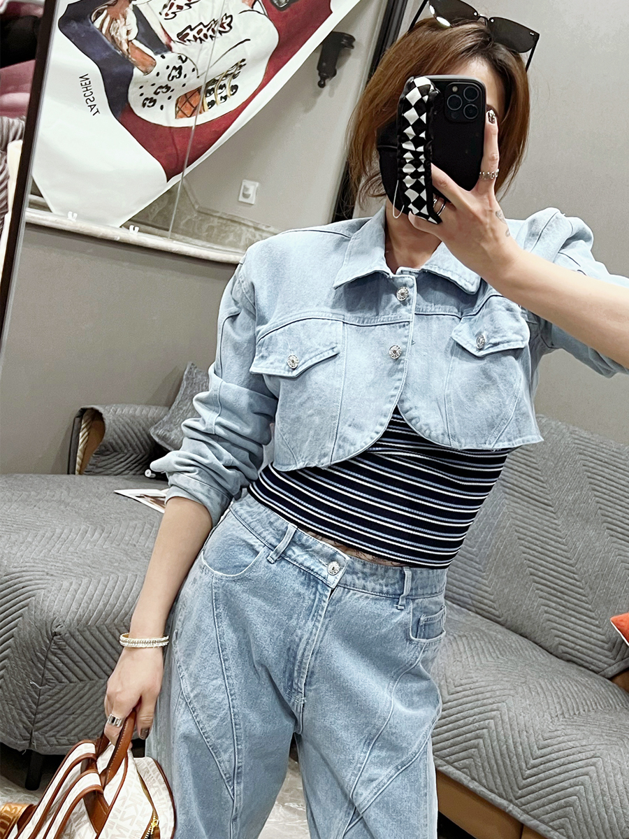 Warmo Casual Denim Jacket Wome - مراجعة Patchwork Jean Jacket وسعره
