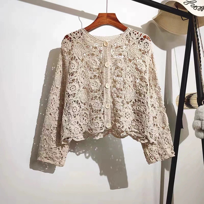 Retro Hook Flower Hollow Out T - مراجعة Vintage Fashion Postcards وسعره