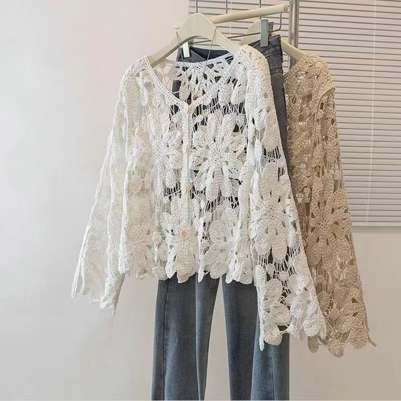 Retro Hook Flower Hollow Out T - مراجعة Vintage Fashion Postcards وسعره