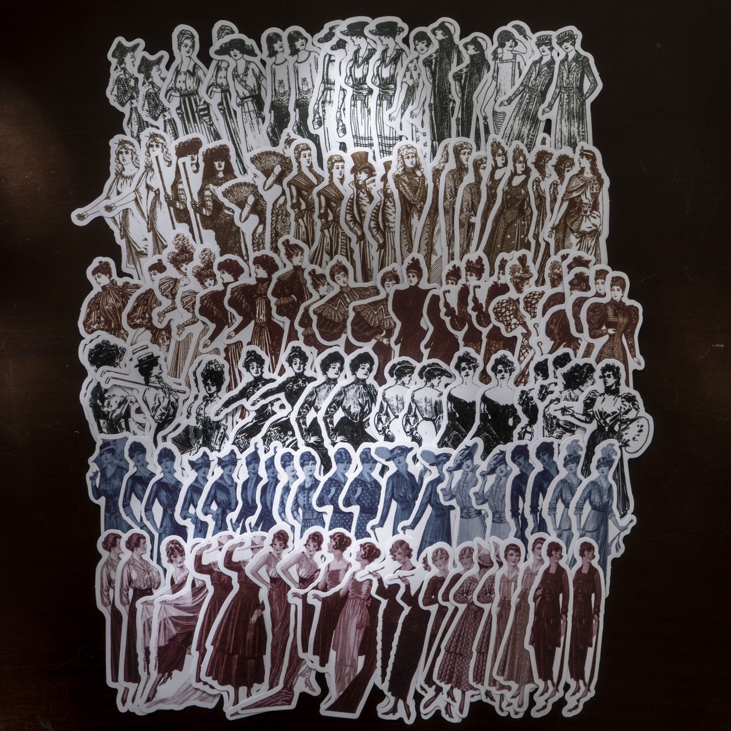 45 pcs Classical European Stic - مراجعة Vintage Fashion Collage وسعره