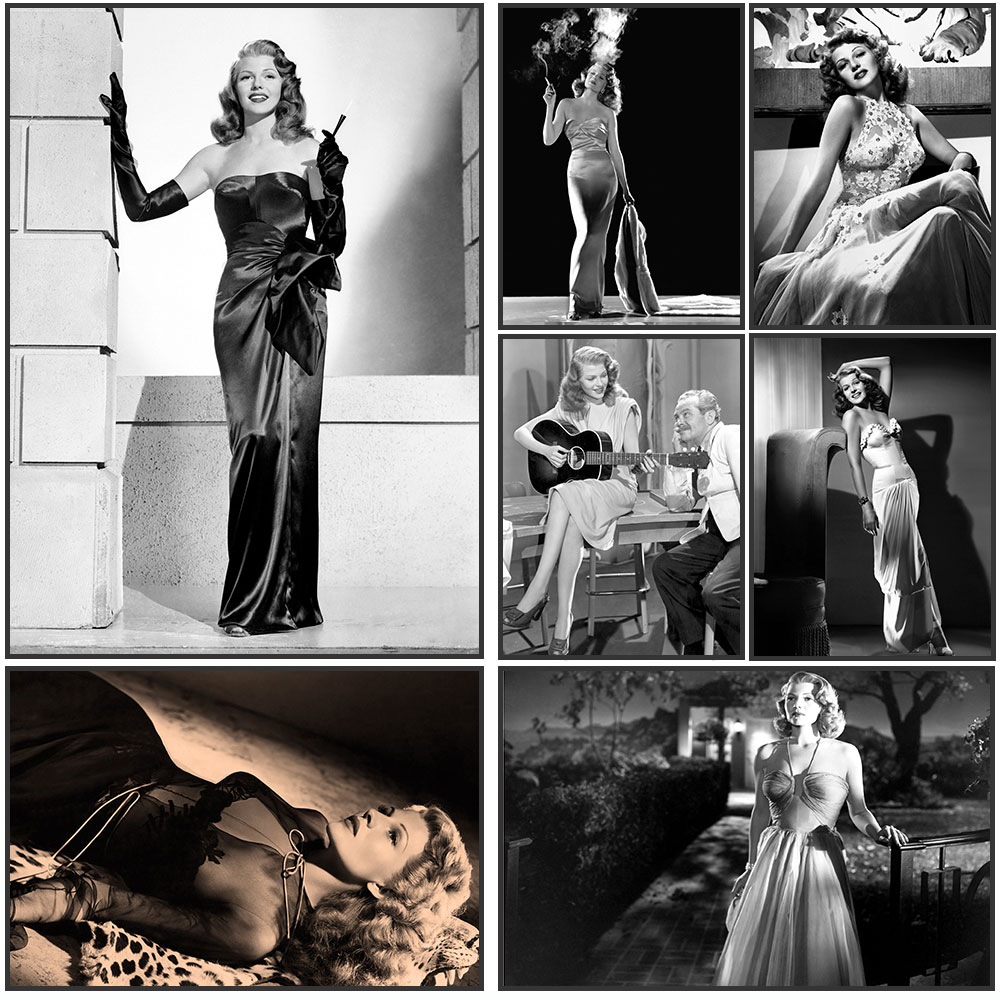 Rita Hayworth Poster,Black and - مراجعة Vintage Fashion Sketches وسعره