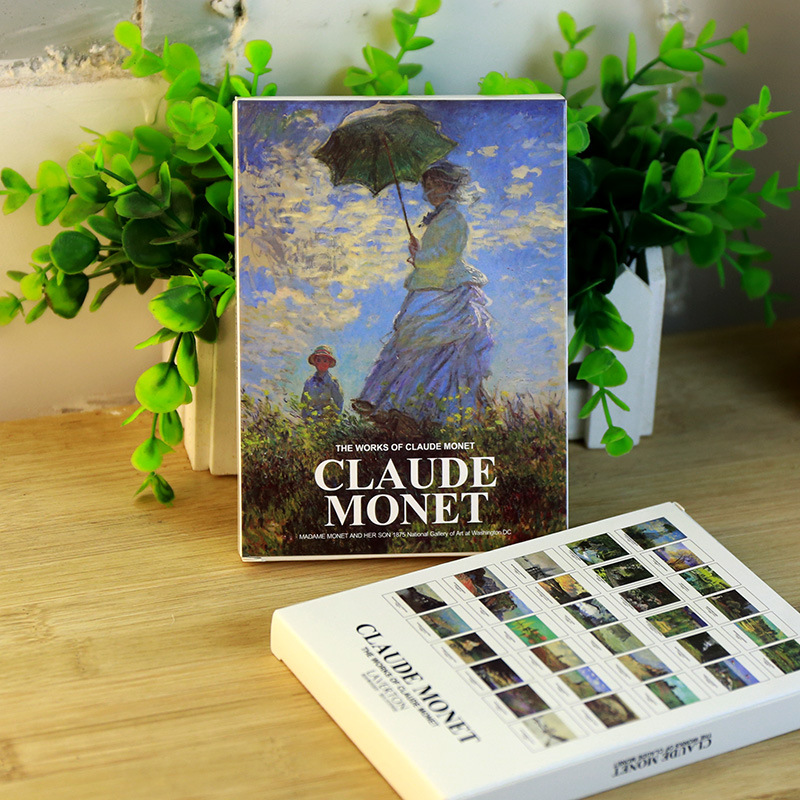 30 Sheets Claude Monet Oil Pai - مراجعة Vintage Fashion Postcards وسعره