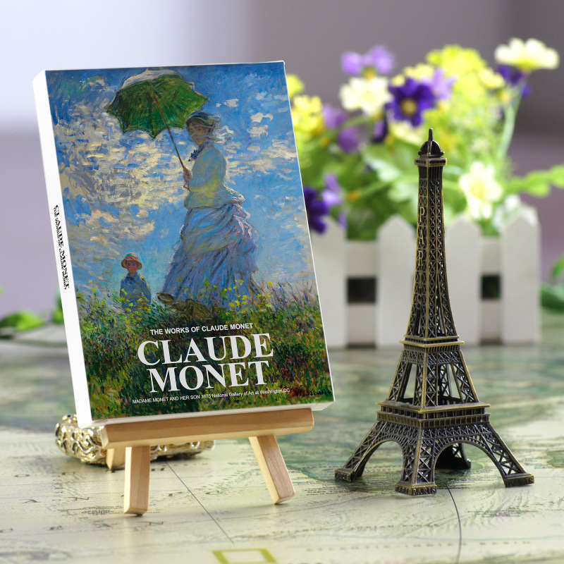 30 Sheets Claude Monet Oil Pai - مراجعة Vintage Fashion Postcards وسعره