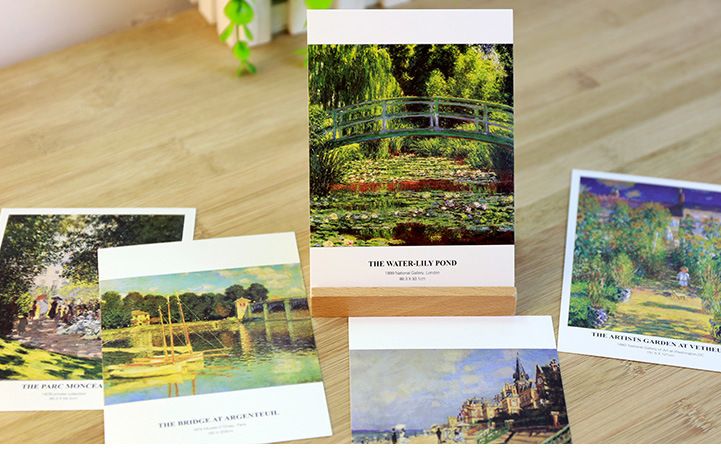 30 Sheets Claude Monet Oil Pai - مراجعة Vintage Fashion Postcards وسعره