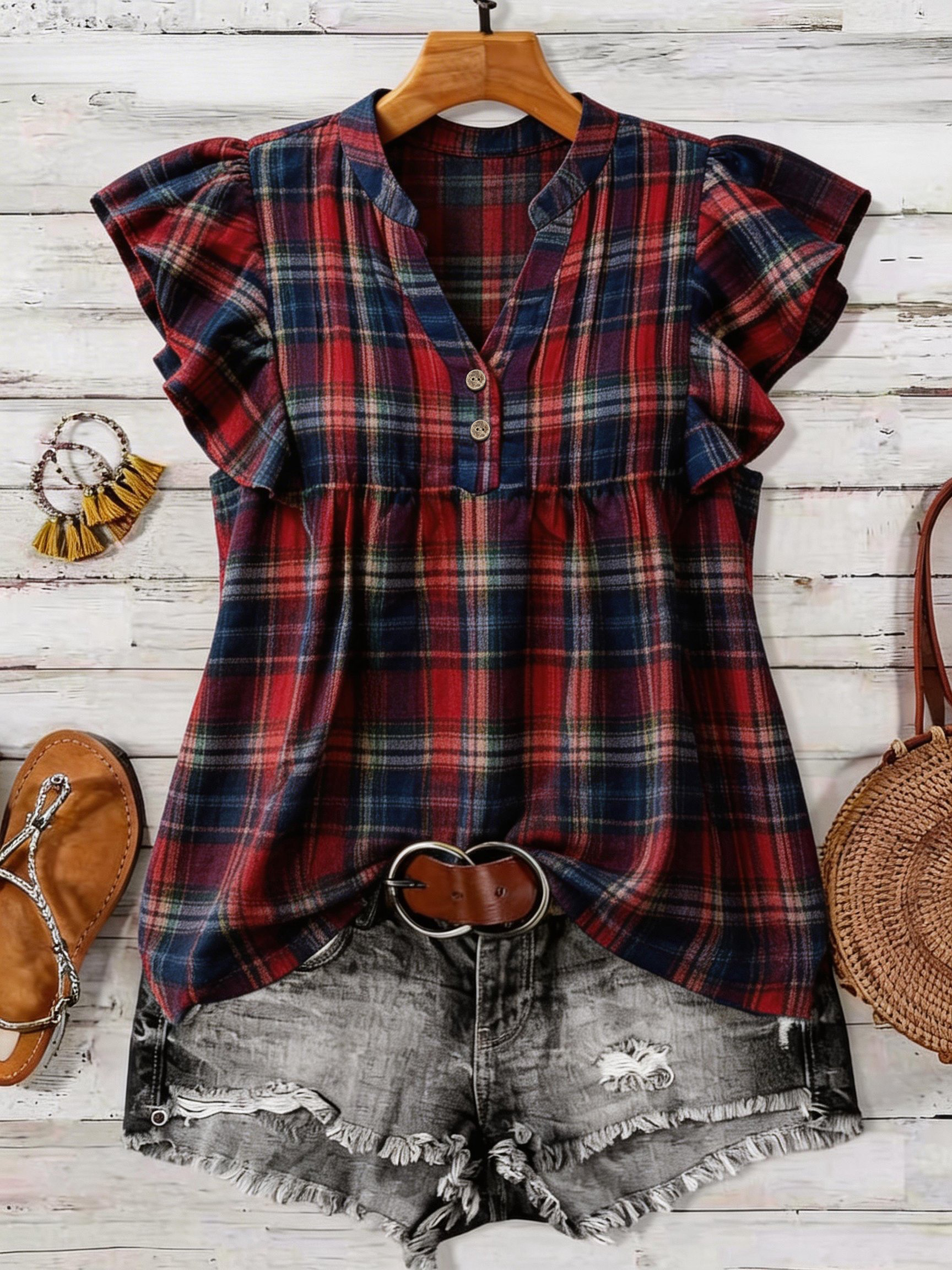 plus Size Retro round Neck Pri - مراجعة Vintage Fashion Jersey وسعره