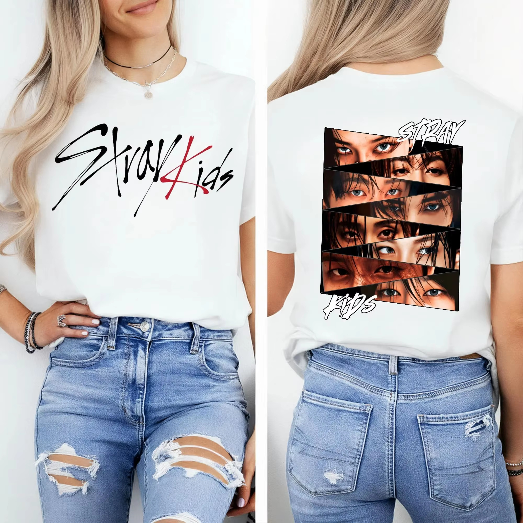 2026 Summer KPop Stray Kids Ey - مراجعة Vintage Fashion Collage وسعره