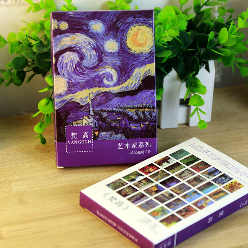 30 Sheets/Lot Van Gogh Oil Pai - مراجعة Vintage Fashion Postcards وسعره