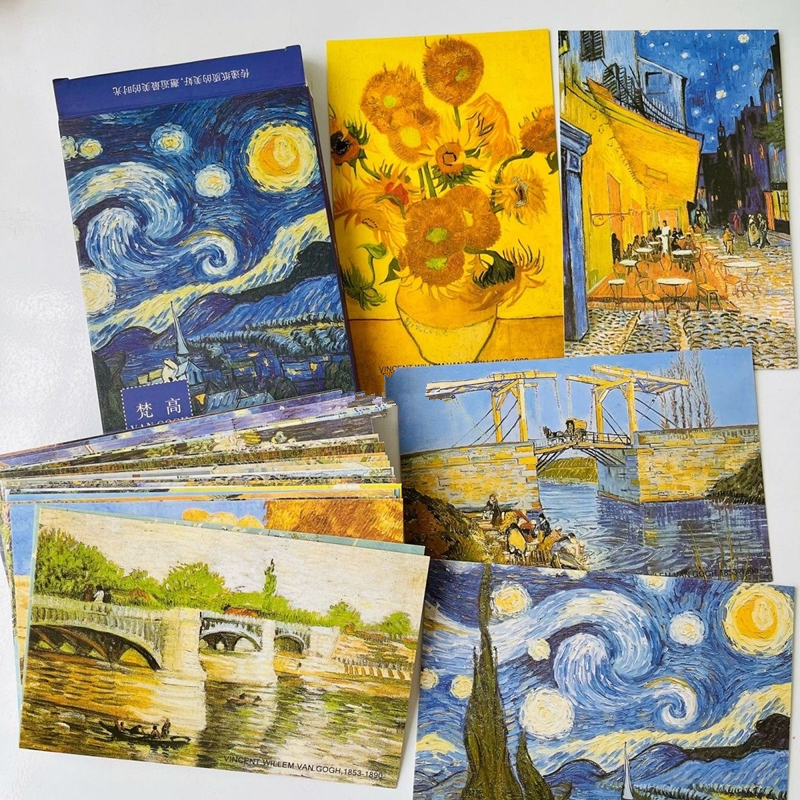 30 Sheets/Lot Van Gogh Oil Pai - مراجعة Vintage Fashion Postcards وسعره
