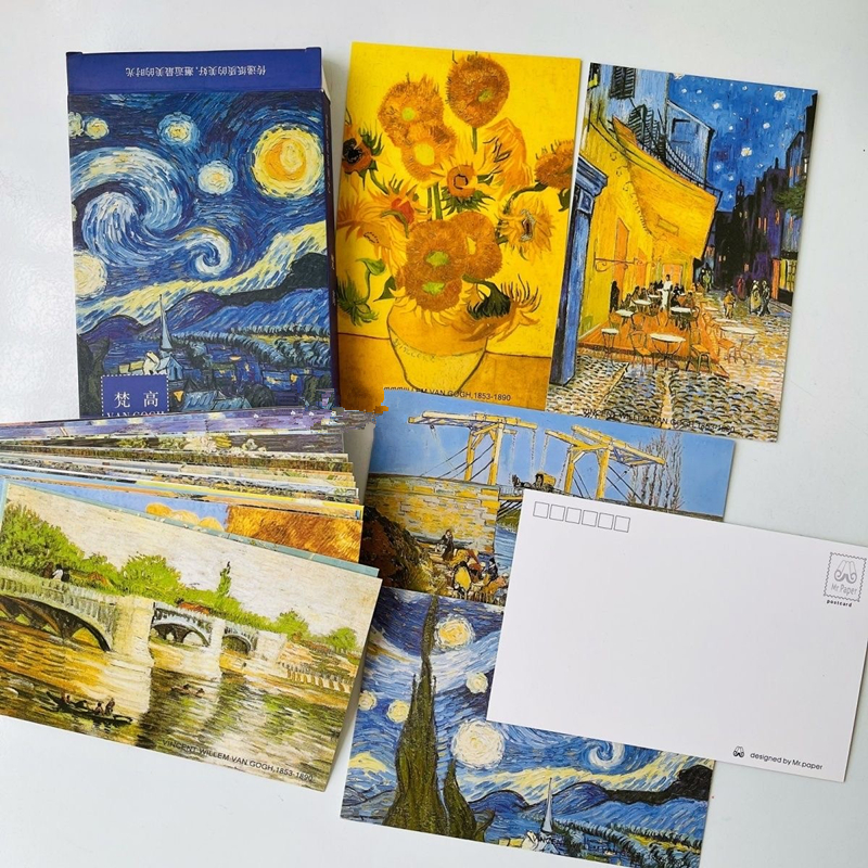 30 Sheets/Lot Van Gogh Oil Pai - مراجعة Vintage Fashion Postcards وسعره